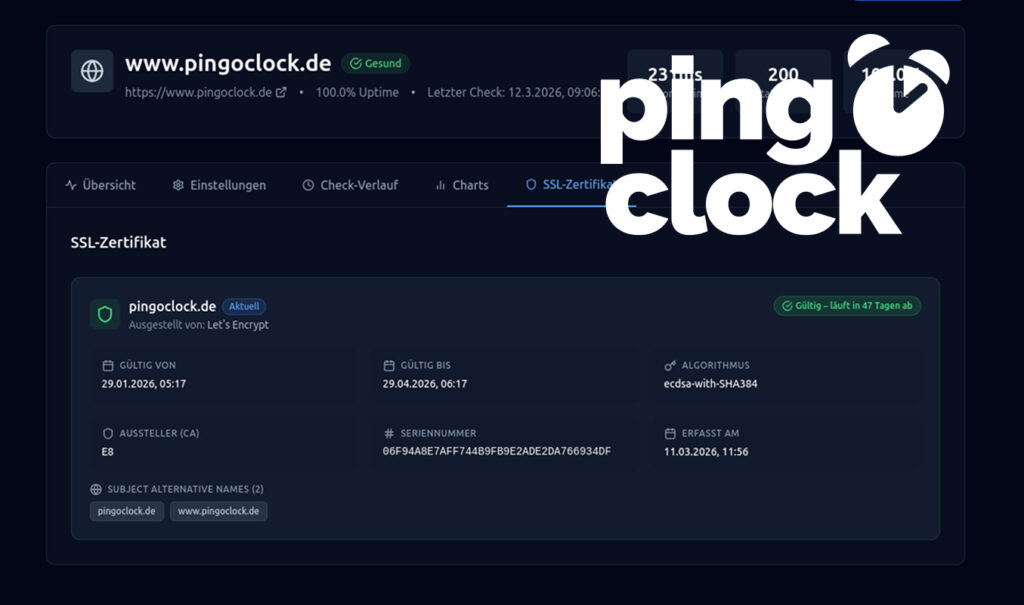 Die neue SSL Monitor Detailansicht