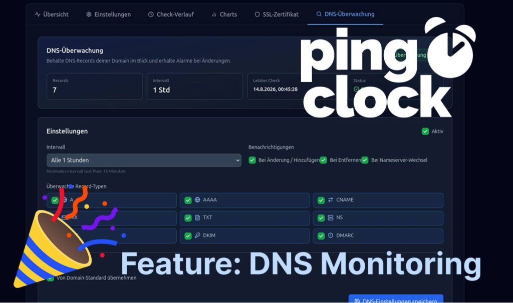 Feature: DNS-Monitoring in pingoclock